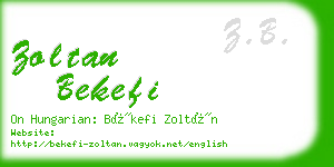 zoltan bekefi business card